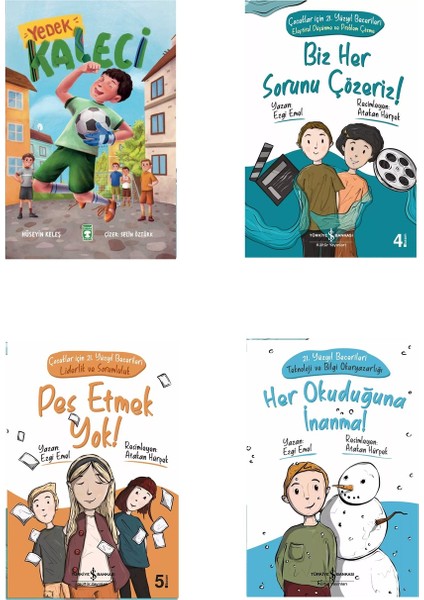 2 3 ve 4 Sınıf Okuma Seti 21 Yüzyıl Becerileri Yedek Kaleci Pes Etmek Yok Biz Her Sorunu Çözeriz Set