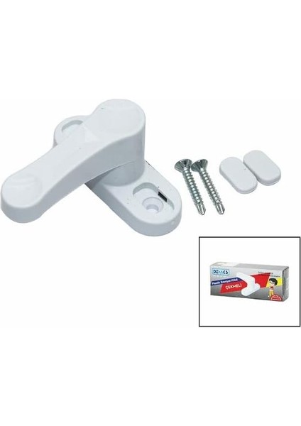 5 Adet Kapı Pencere Hırsız Çocuk Emniyet Kilidi Güvenlik Mandalı Pvc Çekmeli 360 Derece Dönebilir modelleri