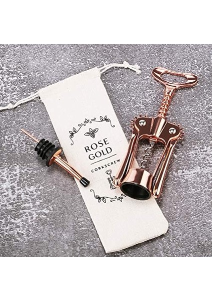 Şişesi Açacağı Kanat Tirbuşon, Godmorn Gül Altın Bira Şişe Açacağı, Şarap Dökümlü Şirin Paslanmaz Çelik Kanatlı Tirbuşon, Mutfak Barları Için Pembe Mantar Vidalı Şarap Aksesuarları Anneler Günü modelleri