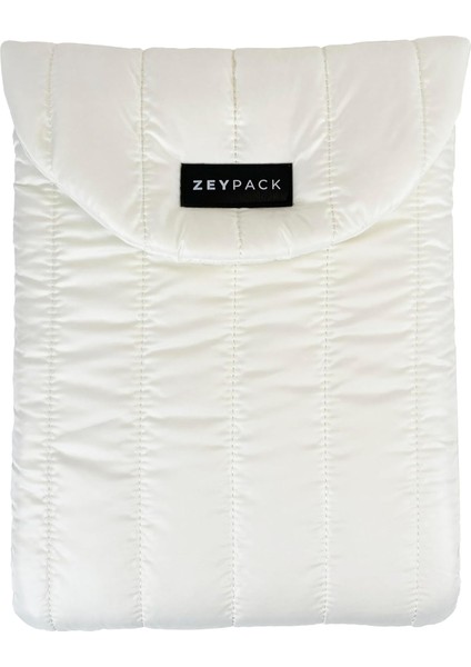 Puffer Pearl White Laptop Case, Su Itici, Koruyucu Pedli Bilgisayar Çantası,13 /14 , Macbook,tablet,ipad,laptop Kılıfı, Beyaz