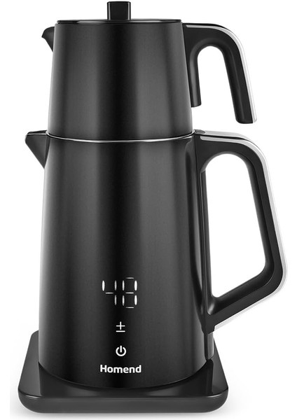 Royaltea Cooltouch 1798H Dokunmatik El Yakmaz Gövdeli Paslanmaz Çelik Konuşan Çay Makinesi Siyah