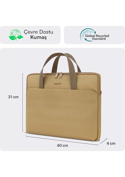 MCE-1513 Nova Eco Çevre Dostu Laptop Çantası, 15.6 Inç Bilgisayar Çantası, Kadın ve Erkek Notebook Çantası, Ykk Fermuarlı Macbook Çantası, Iş ve Evrak Çantası, Camel modelleri
