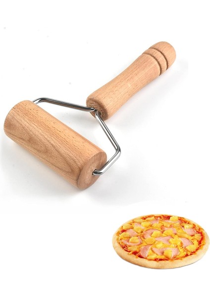 Merdane Doğal Bambu Pratik Hamur Açma Silindiri Hamur Açma Aparatı Oklava Merdane Pizza Makarna