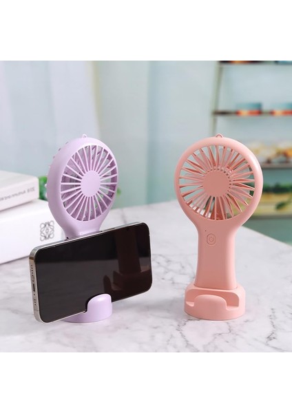 DD5002 Telefon Standlı 3 Kademeli Mini Vantilatör Portatif Soğutucu Fan El Fanı (Beyaz) fiyatları