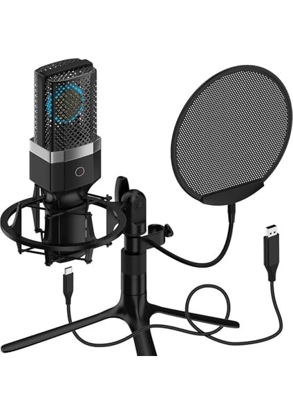 Profesyonel Stüdyo Mikrofon Kayıt Frekans Aralığı: 20Hz - 20KHZ Condenser Masaüstü Canlı Yayın Mikrofonu Pc Usb, Oyun, Podcast, Kayıt, Yayın, Mac, Winows ile Uyumlu X1 fiyatları