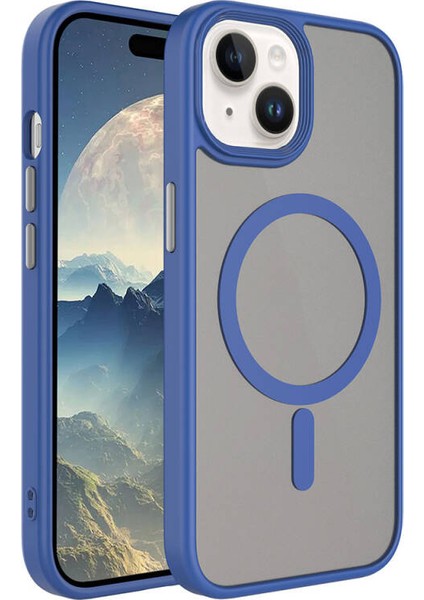 iPhone 15 Plus Kılıf Magsafe Özellikli ve Şerit Renkli Premium Tpu Silikon Kapak Ryc/flet