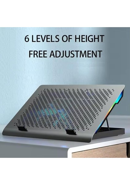 Şok Soğutma Profesyonel Dizüstü Bilgisayar Notebook Soğutucu Laptop Stand Işıklı Oyuncu Laptoplarına Özel Tek Büyük Fanı Ile Hızlı Soğutma 2 USB Giriş S601 modelleri