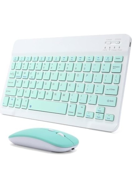 Klavye Mouse Seti, Bluetooth ve 2.4ghz, Sessiz Tuşlar, Windows Mac Android Ios Uyumlu, Taşınabilir Ergonomik Tasarım, Uzun Pil Ömrü (Yeşil) modelleri