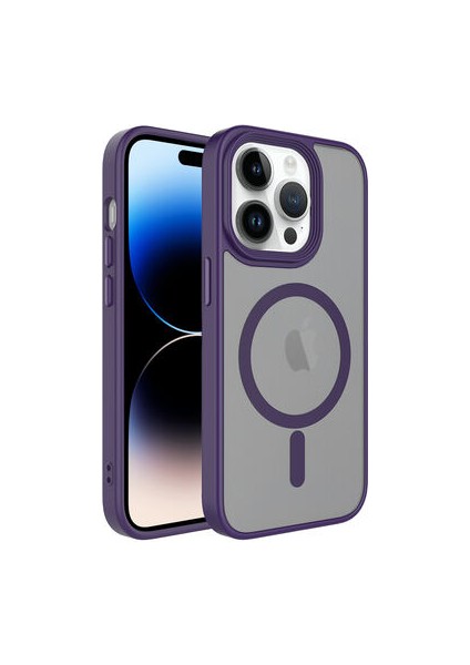 iPhone 13 Pro Max Kılıf Magsafe Özellikli ve Şerit Renkli Premium Tpu Silikon Kapak Ryc/flet