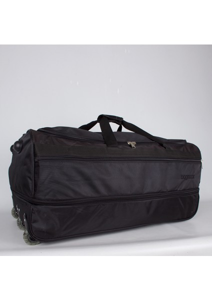 Tekerlekli Genişleyebilir Battal Boy Seyahat Valizi Siyah fırsatları