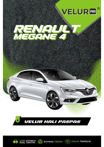 Renault Megane 4 Sedan 2017 Tam Uyumlu Halı Oto Paspas modelleri
