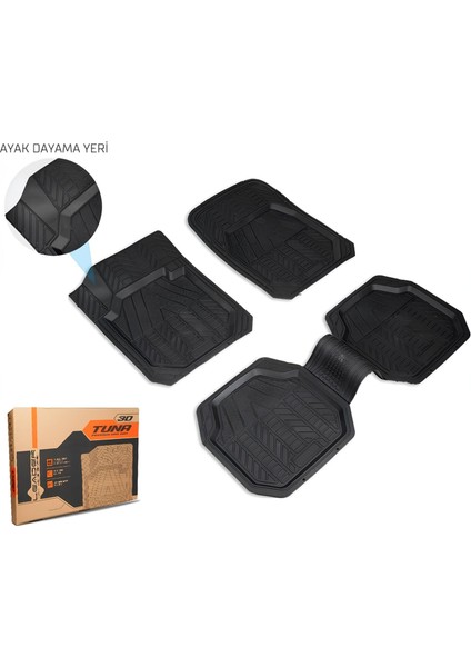 Citroen Jumper Uyumlu 3D Havuzlu Oto Paspas Tuna Serisi Kesilebilir Model Siyah fiyatları