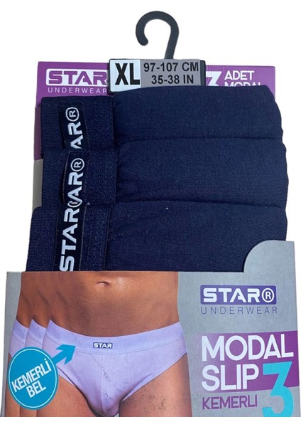 Mdb Star 109 Erkek 3'lü Modal Slip