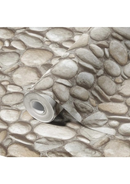 Modern Çakıl Taşı Desenli Duvar Kağıdı 16,5 M², Silinebilir - Roka 23113-1 fiyatları