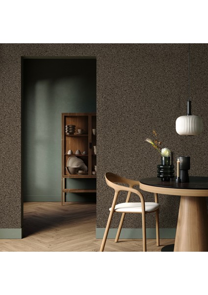 Mantar Desenli Kabartmalı Modern Düz Sade Duvar Kağıdı 16,5 M², Silinebilir - Roka 23110-4