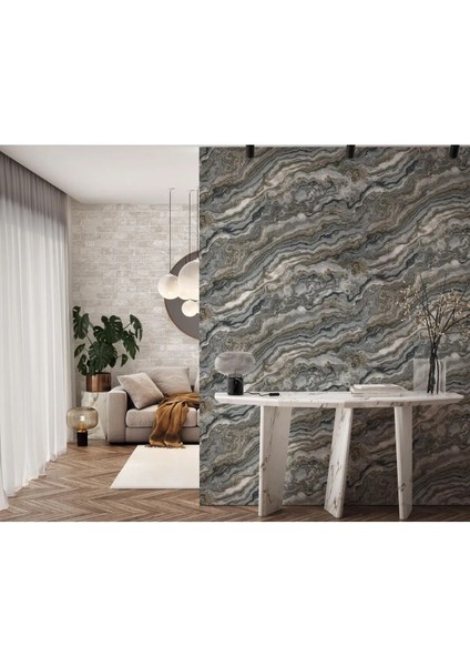 Modern Mermer Desenli Duvar Kağıdı 16,5 M², Silinebilir - Roka 23102-6 fiyatları