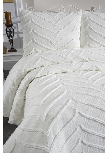 Sementina 3 Parça Çift Kişilik Pike Takımı Krem fırsatları