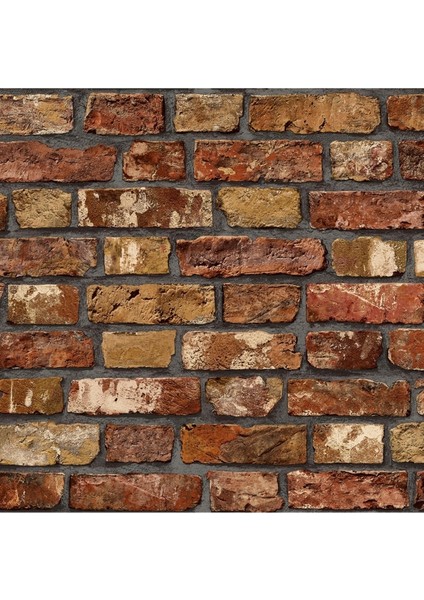 Taş Desenli Kahverengi Duvar Kağıdı 16,5 M², Silinebilir - Roka 23104-4 fırsatları