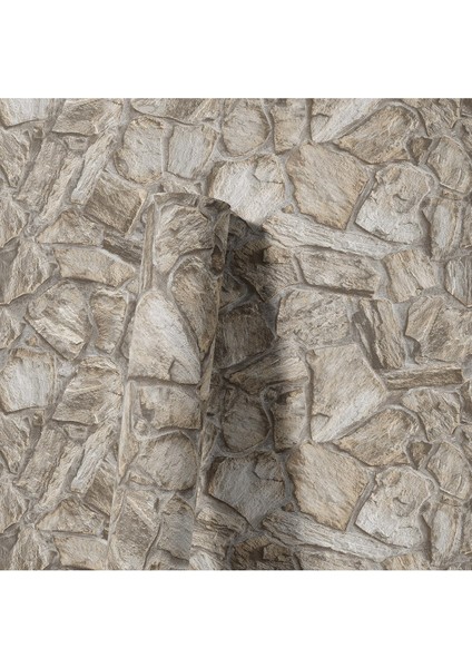 Modern Taş Desenli Duvar Kağıdı -Silinebilir Açık Krem, 16,5 M², Silinebilir - Roka 23114-1 fiyatları