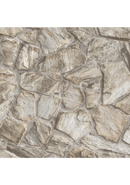 Modern Taş Desenli Duvar Kağıdı -Silinebilir Açık Krem, 16,5 M², Silinebilir - Roka 23114-1 modelleri