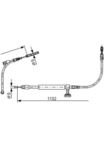 5502742 - Fren Halatı Arka Mercedes W204 S204 C204 C207