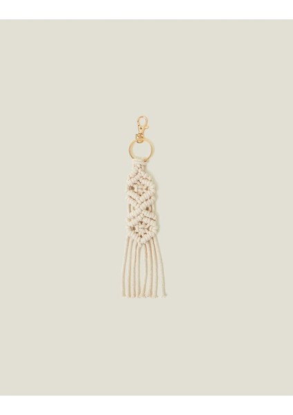 Macrame Keyrıng Cream