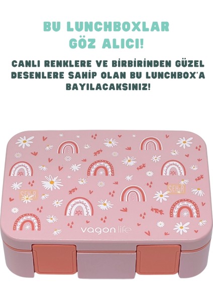 Bento 700ML Lunchbox Yeni Koleksiyon Tek Katlı 3 Bölmeli Abs Plastik Çocuk Sefer Tası Yemek Kutusu fiyatları