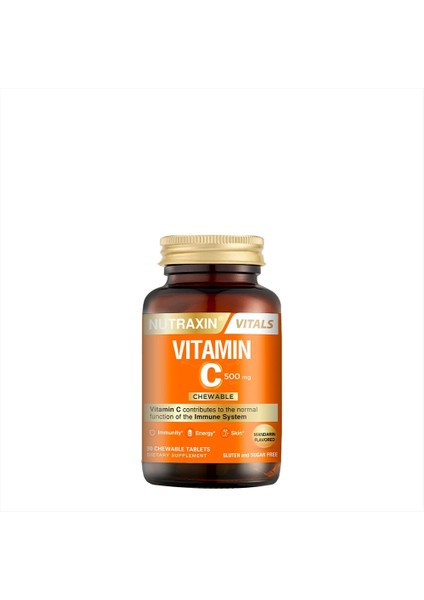 Vitamin C 500 Mg 30 Çiğneme Tablet Takviye Edici Gıda fiyatları