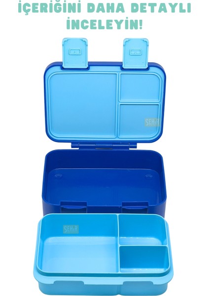 Bento 700ML Lunchbox Yeni Koleksiyon Tek Katlı 3 Bölmeli Abs Plastik Çocuk Sefer Tası Yemek Kutusu fırsatları
