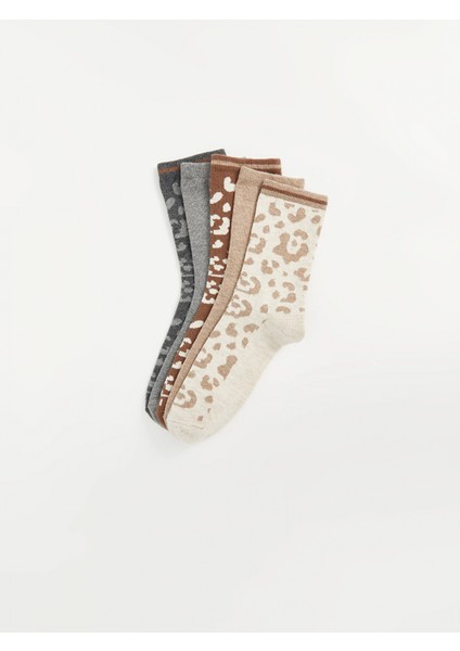 Lcw Dream Bej Desenli Kadın Soket Çorap 5'li fiyatları