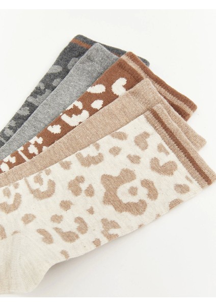 Lcw Dream Bej Desenli Kadın Soket Çorap 5'li modelleri