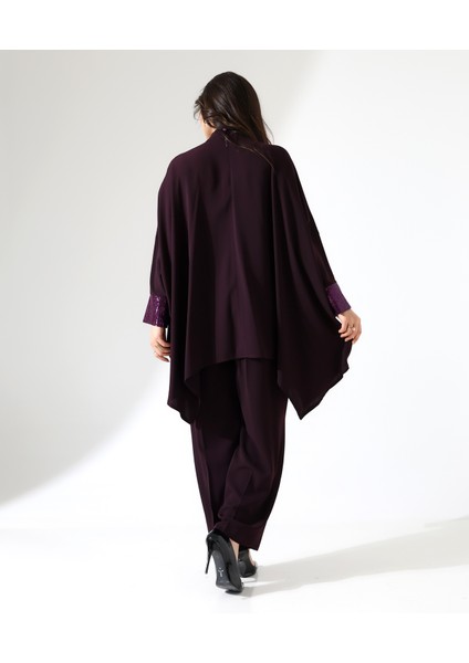 Asimetrik Işıltılı Iki Parça Abiye Takım