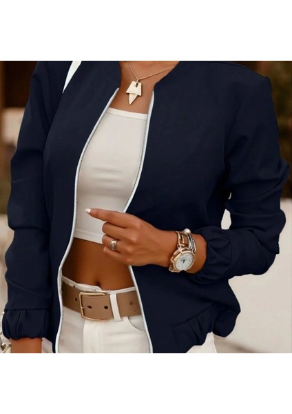 Mdb Kadın Uzun Kollu Önden Fermuarlı Modal Ceket fiyatları