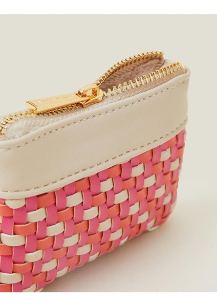Pınk Weave Coın Purse Pastel Multi modelleri