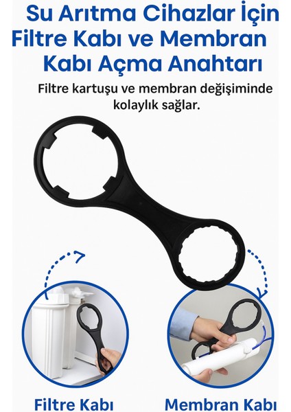 Su Arıtma Cihazları Için Filtre Kabı ve Membran Kabı Açma Anahtarı