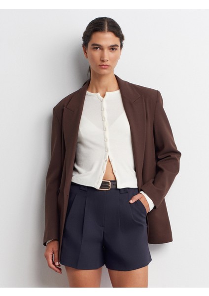 31413 Düğmeli Detaylı Hırka-Ekru modelleri