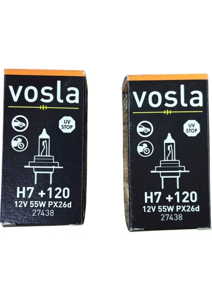 H7 55W 12V %120 Artırılmış Güçlü Halojen Ampul 2 Adet Fiyatı (27438)