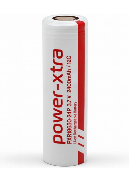 Kırmızı Gri Şarjlı Batarya Pil 3.6V 2400MAH Li-Ion Uzun Ömürlü Yüksek Kapasite Şarj Edilir PX18650