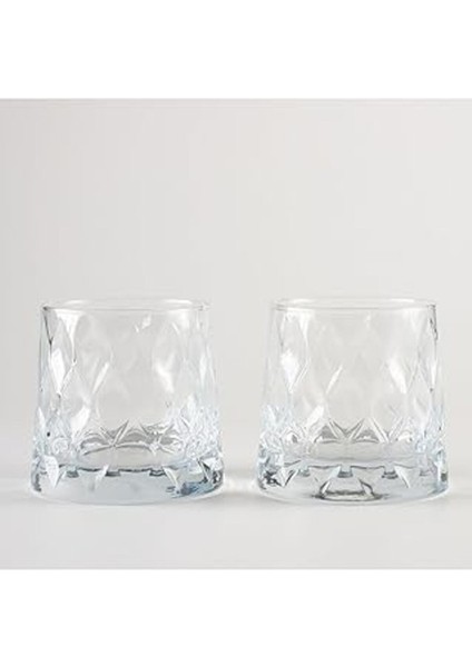 Kristal Desenli 2'li Meşrubat Bardağı Seti, Şeffaf ve Şık Tasarım