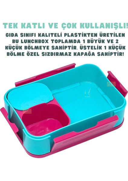 Bento 900ML Lunchbox Yeni Koleksiyon Tek Katlı 2 Bölmeli Pp Plastik Çocuk Sefer Tası Yemek Kutusu fırsatları