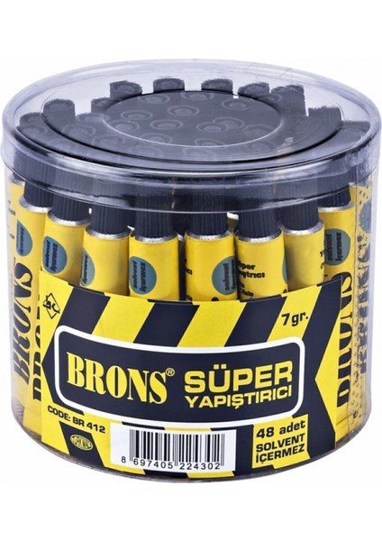 Sıvı Yapıştırıcı Solventsiz 7 gr (1 Paket 48 Adet)