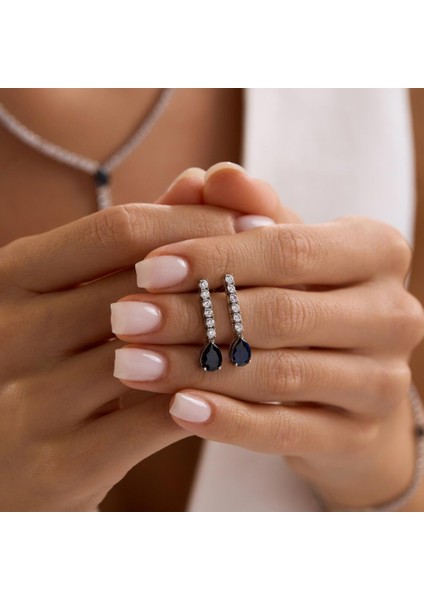 14 Ayar Su Yolu Set Beyaz Altın Aquamarine fırsatları