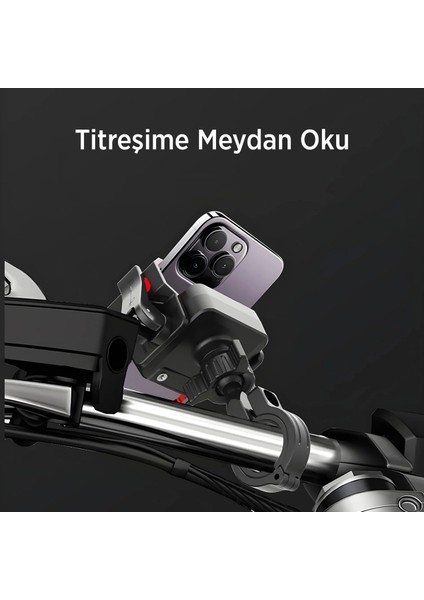 Gidon Bağlantılı 360° Derece Ayarlanabilir 3.5”-7.2” Uyumlu Motosiklet Bisiklet Telefon Tutucu fırsatları