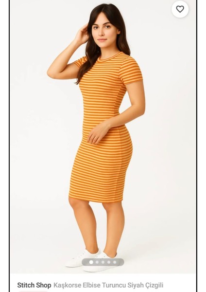 Kadın Çizgili Elbise
