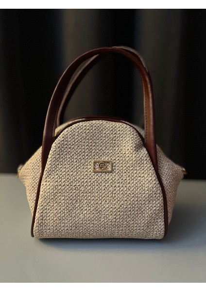 Armoni Hasır Mini El ve Omuz Çantası