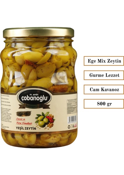 Çobanoğlu Ege Mix Yeşil Zeytin -Cam Kavanoz indirimleri