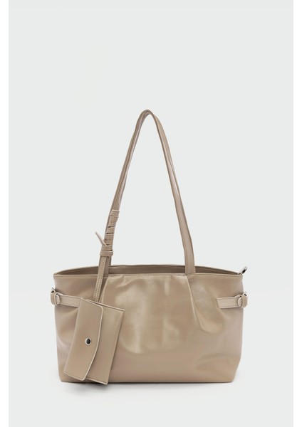 Bybo Vintage Omuz Çantası Bej