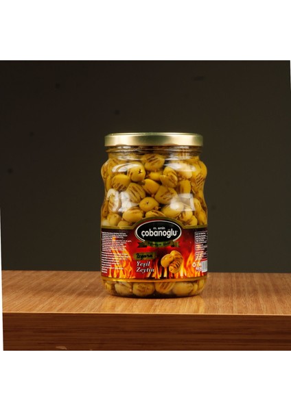 Çobanoğlu Izgara Yeşil Zeytin | Cam Kavanoz | +Plus Lezzet