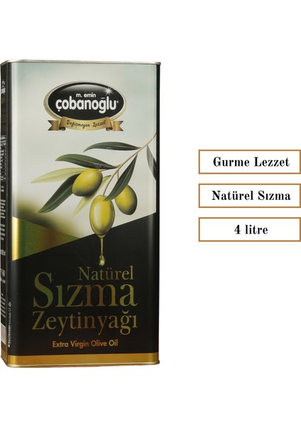 Çobanoğlu Natürel Sızma Zeytinyağı | 4lt.