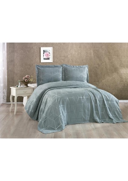 Verona 3 Parça Çift Kişilik Yatak Örtüsü Yeşil fiyatları